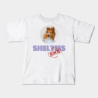 Shelties Rock! Kids T-Shirt